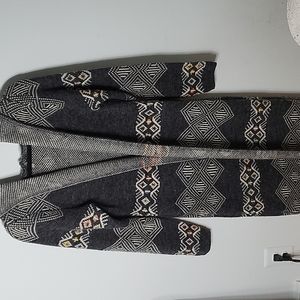 Long Hooded Sweater Coat Duster boho